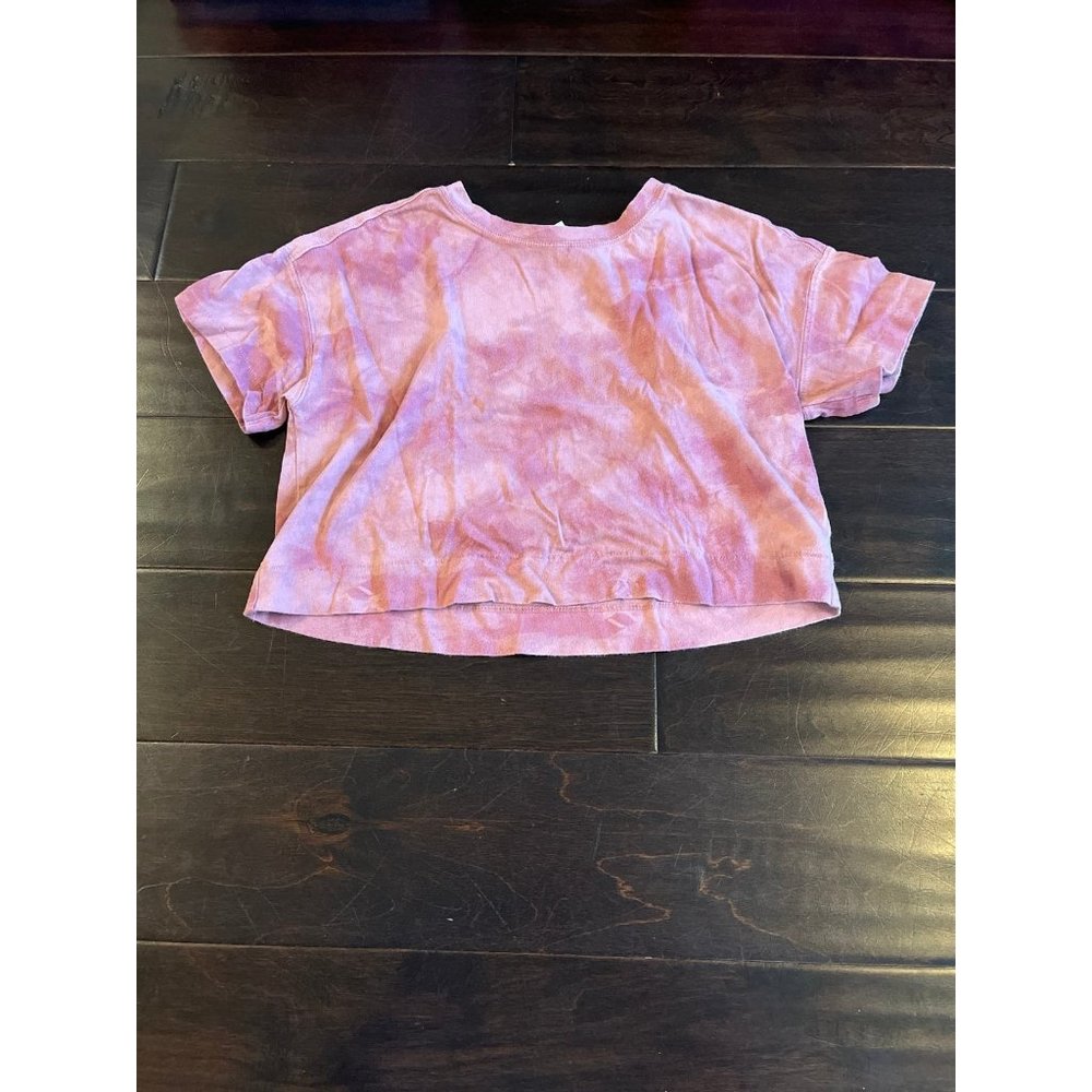 Girls Old Navy Pink Tie Dye Cropped T-Shirt